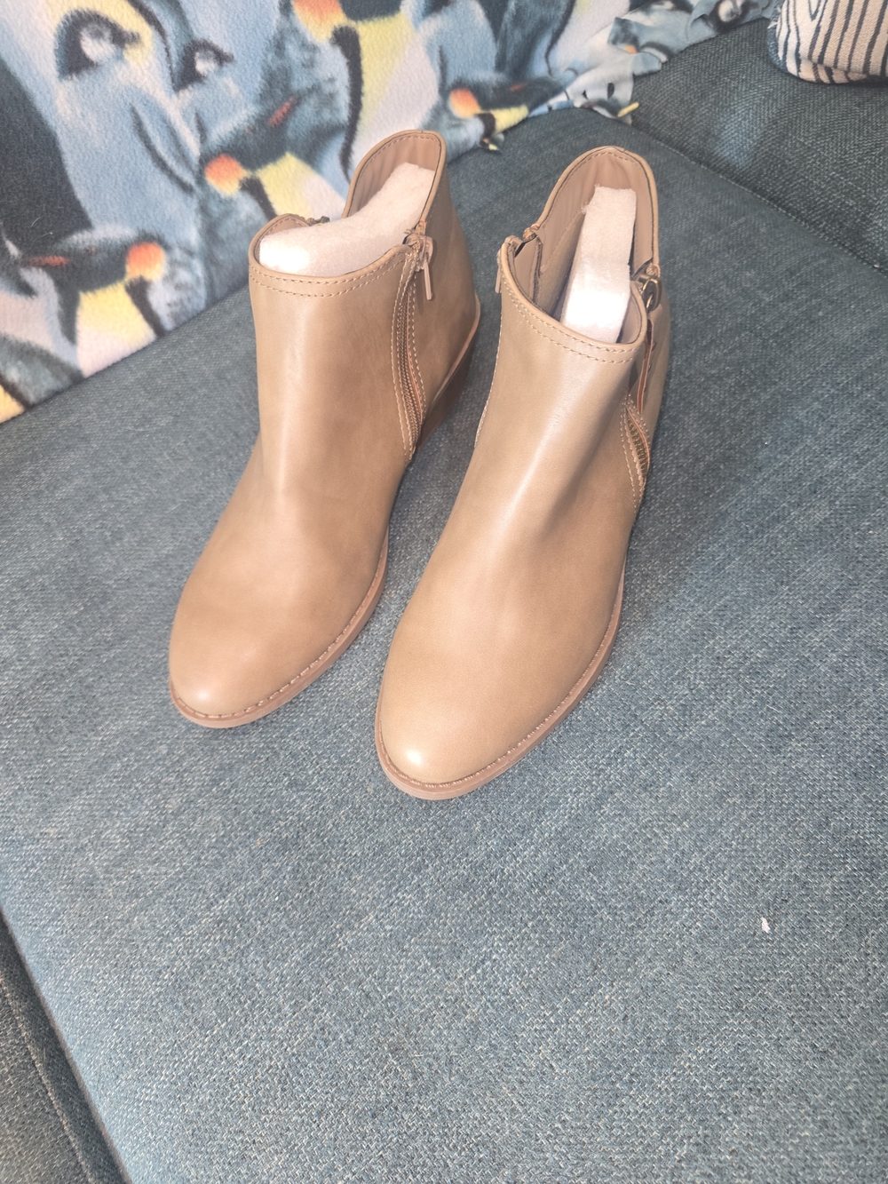 Women’s Tan Leather Ankle Boots - Classic Comfort